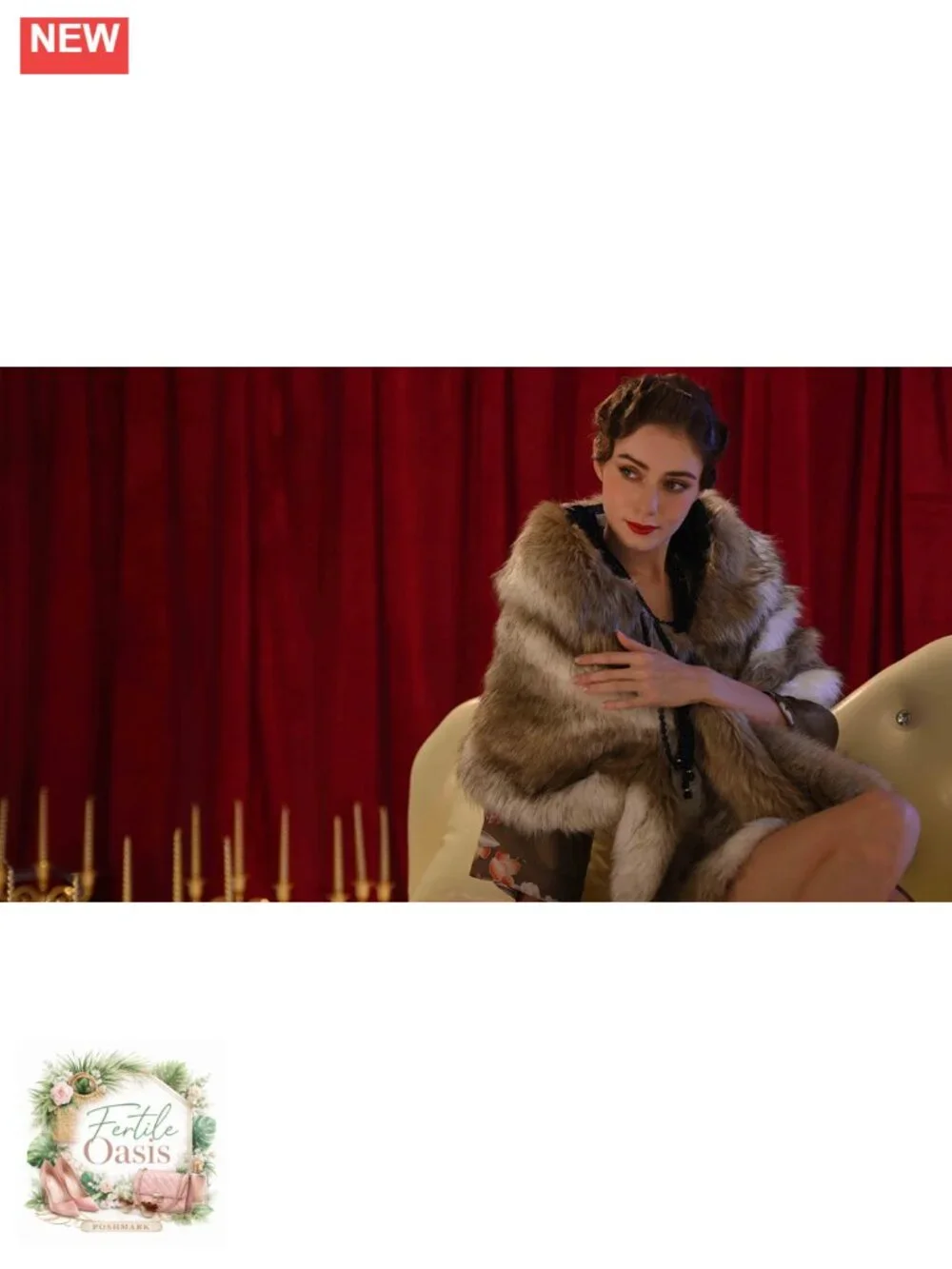 Faux Fur Collar Wrap Shawl Evening Cape Winter Cover Up Hook Eye Closure